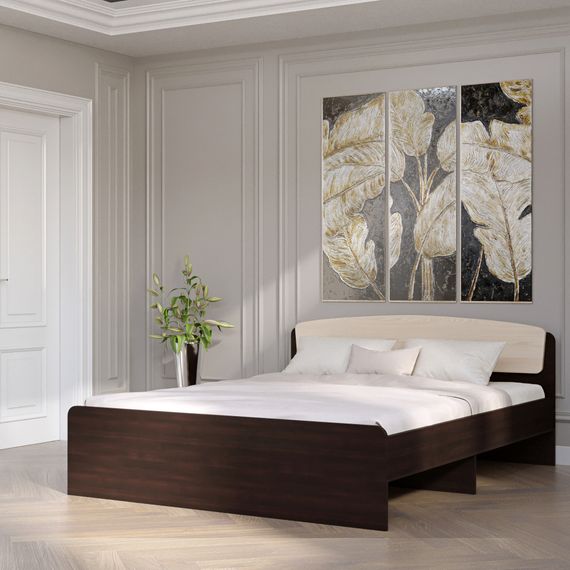 Ліжко двоспальне Еверест Асторія (без ящиків) 160х200 см венге/дуб молочний (EVR-2082) | Зображення 1