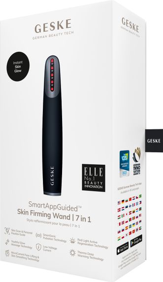 Пристрій для зміцнення і тонізації шкіри обличчя GESKE Skin Firming Wand 7в1 starlight, Чорний | Зображення 7