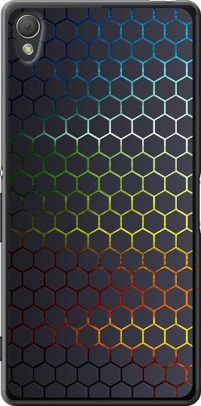 Чехол на Sony Xperia Z3 dual D6633 Переливающиеся соты "498u-59-17620"