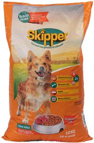 Корм Skipper сухой с курицей и говядиной для взрослых собак 10 кг
