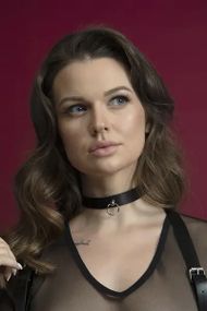 Чокер з кільцем (чорний) sexstyle