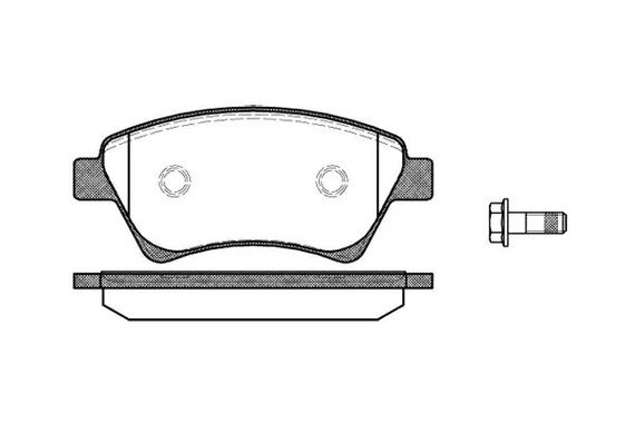 Колодки передні гальмівні Renault SCENIC II (JM0) (2003 — 2009), WOKING (P876300) | Зображення 2
