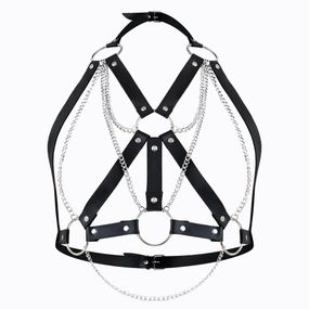 Портупея жіноча Art of Sex - Aiden Leather harness, Чорна, XS-M