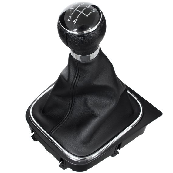 VOLKSWAGEN Golf VI (08-12) ручка перемикання передач 5 ступка КПП + чохол + рамка, Фолькцваген Гольф 6