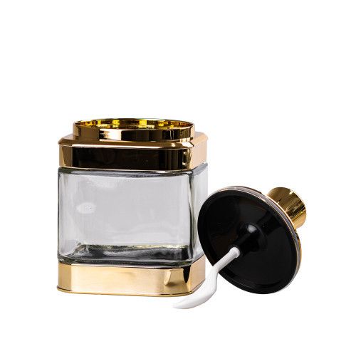 Банки для сипучих продуктів набір із 3 шт на металевій підставці, золото HP531FS1030J | Зображення 1