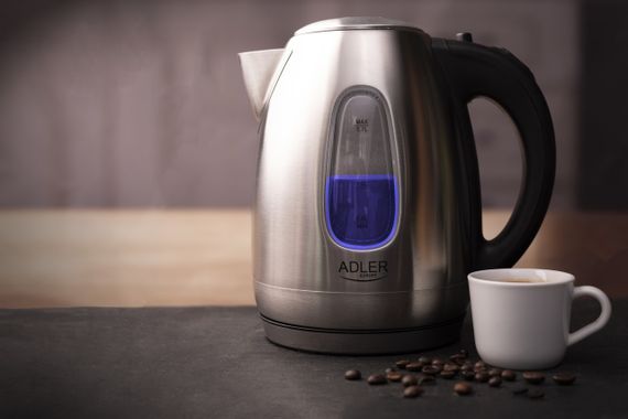 Електрочайник з нержавіючої сталі Adler AD 1223, 1,7 л, 2200 Вт, з підсвіткою | Зображення 4