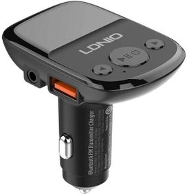 FM модулятор трансмиттер блютуз LDNIO C706Q Bluetooth адаптер зарядное утройство 2 USB Черный
