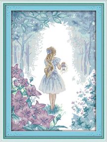 Набір для вишивання за нанесеною на канву схемою "To explore the miracle". AIDA 14CT printed, 29*38 см