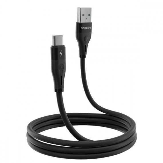 Кабель Proove Soft Silicone Type-C 2.4A (1m), Черный | Зображення 5