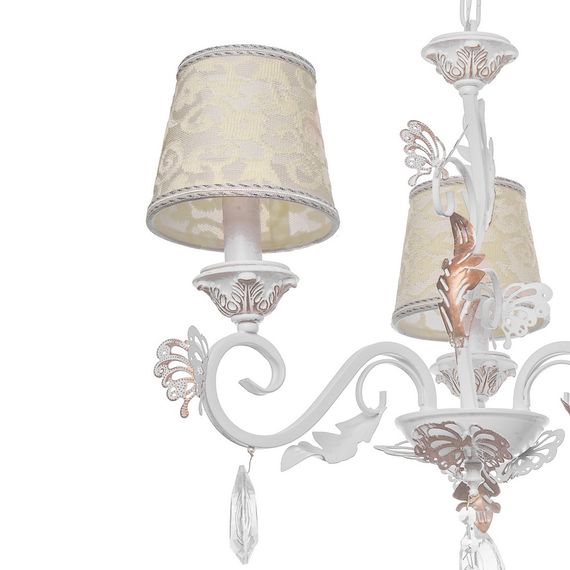 Люстра подвесная прованс с абажуром E14 40W WH (BKL-664S/3) | Зображення 2