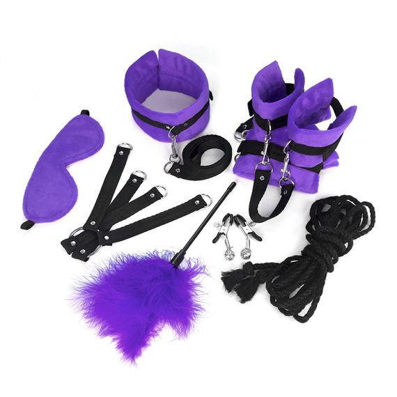 BDSM-набір Art of Sex – Soft Touch BDSM Set, фіолетовий, 9 предметів | Зображення 1