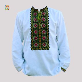 Рубашка Украинская вышиванка  444285110 цвет белый размер XL/XXL