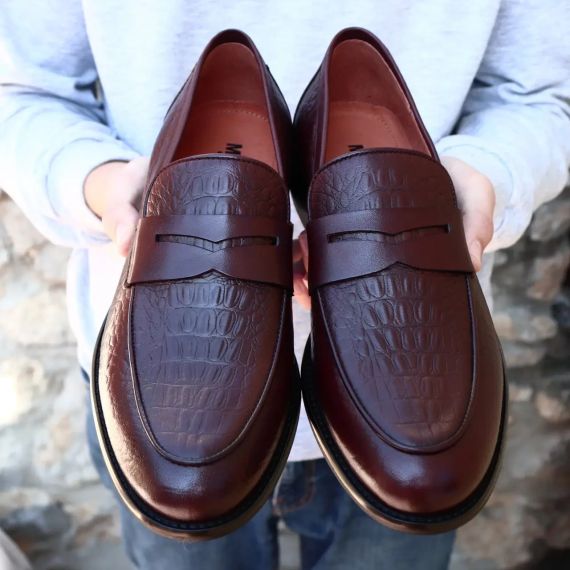 Чоловічі туфлі Лофери коричневі 42 розмір | Зображення 3