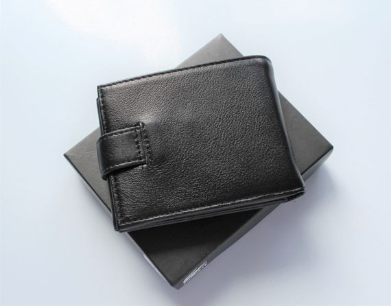 Мужской кожаный кошелек Lacoste Black | Зображення 7