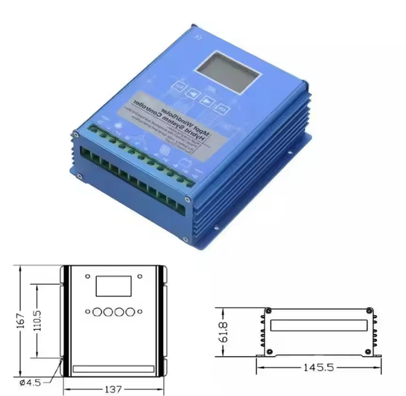 Гибридный MPPT контроллер ветер + солнце 5 квт+3 квт c Bluetooth | Зображення 2