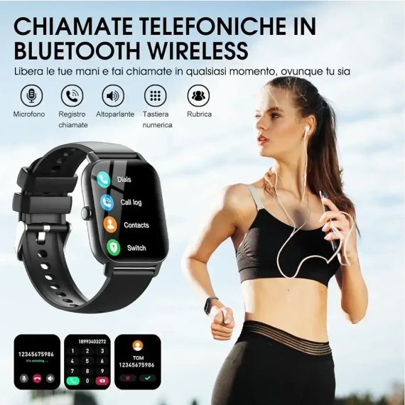 Смарт-годинник багатофункціональний, Nerunsa, водонепроникний фітнес-трекер | Зображення 2