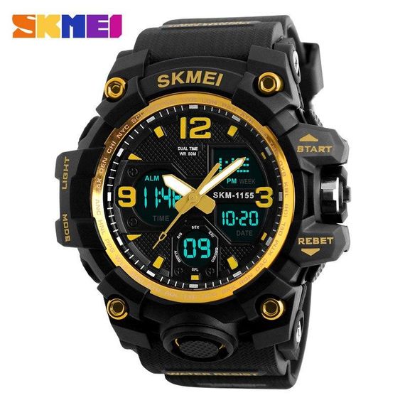 Годинник S2kmei 1155 Black-Gold