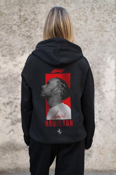 Утеплене зіп худі на флісі зіпер з принтом Hamilton Without Kane Black | Зображення 6