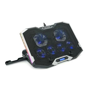 Підставка для ноутбука IceCoorel K9, 10-17", 2*100mm 1400±10% RPM + 4*70mm 2500±10%RPM, корпус пластик+алюміній, 2xUSB2.0 +