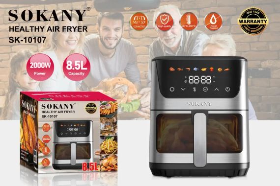 Аэрогриль-фритюрница SOKANY SK-10107 на 8,5 л 2000 Вт | Зображення 1