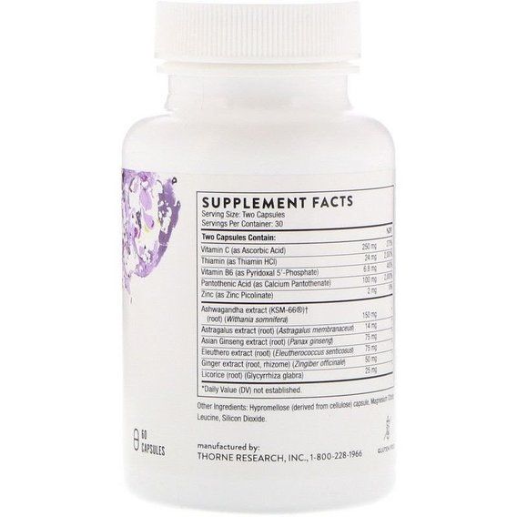 Комплекс для профилактики нервной системы Thorne Research Phytisone 60 Veg Caps | Зображення 1