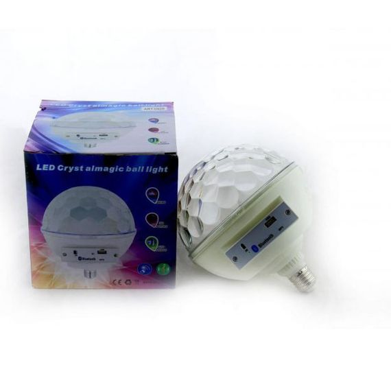 Диско-шар светомузыка диско шар с цоколем Music OQ-313 Ball E27 | Зображення 2