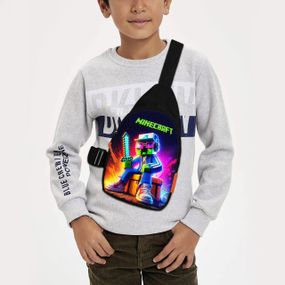 Сумка через плече дитяча Minecraft Кріпер з мечем 29х17 см сумка слінг для хлопчика (02103)