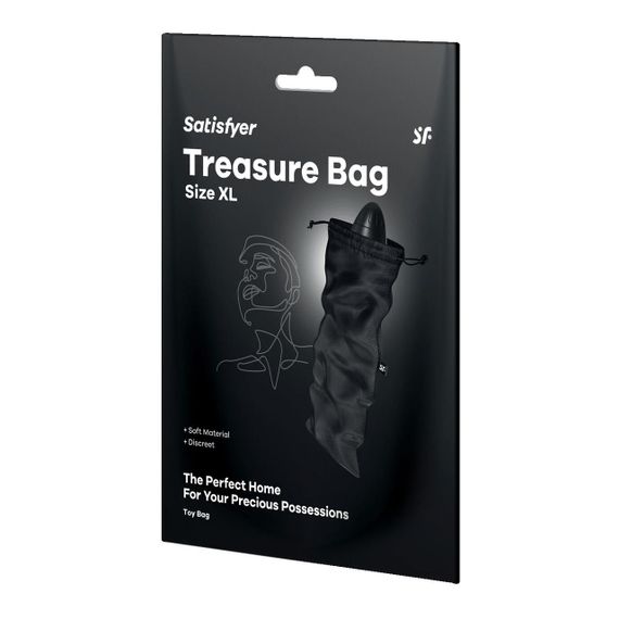 Мішечок для зберігання іграшок Satisfyer Treasure Bag XL Black sexstyle | Зображення 2
