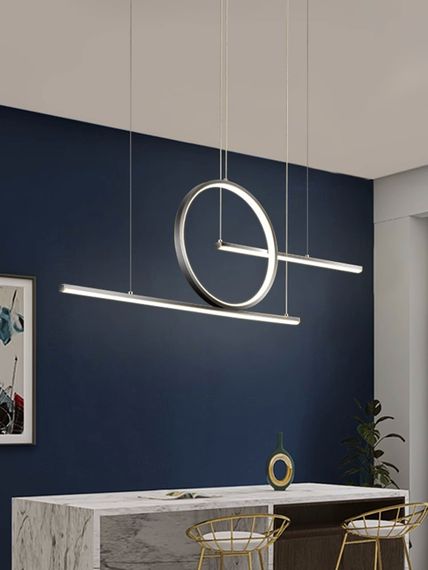 Люстра світлодіодна підвісна LED світильник для квартири на стелю лед 27161 Чорний 35-150х5х70 см.