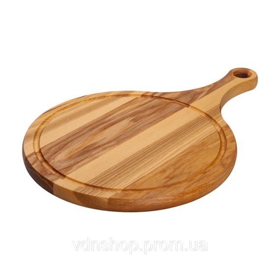 Разделочная деревянная доска с круглым основанием 30 см ясень C19W300450 | Зображення 1