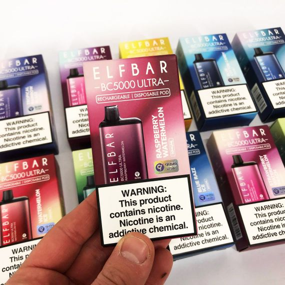 Elf Bar BC5000 Ultra. Малина Арбуз (Raspberry Watermelon) | Зображення 1