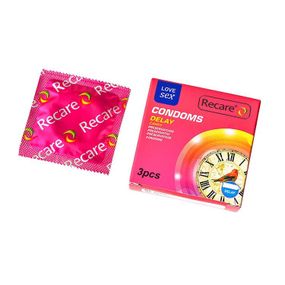 Презервативы Recare Delay Candy Condoms 3 шт, пролонгировочный эффект, конфетный аромат