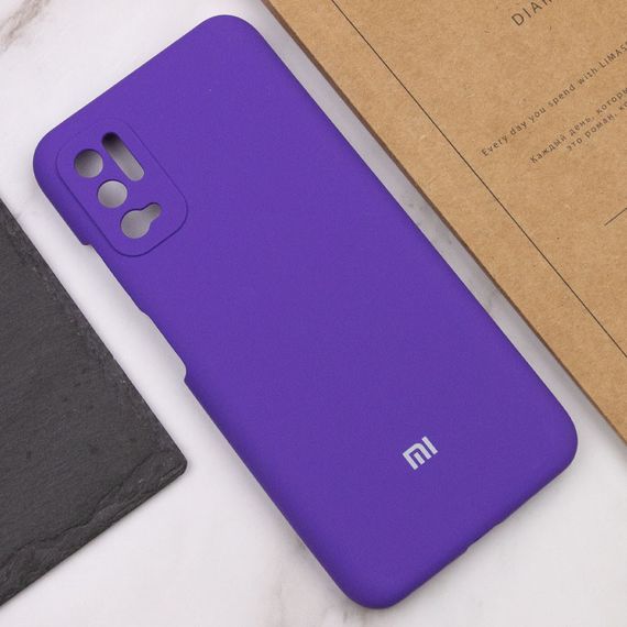 Чехол Silicone Cover Full Camera (AAA) для Xiaomi Redmi Note 10 5G / Poco M3 Pro Full camera, Фиолетовый / Violet | Зображення 3