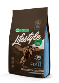 Корм Nature's Protection Lifestyle Grain Free White Fish Adult All Breeds сухий з білою рибою для дорослих собак 1.5 кг