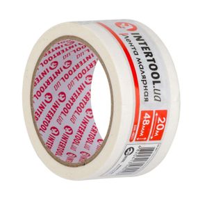 Стрічка малярська 48 мм, 20 м, біла INTERTOOL