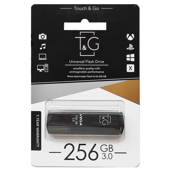 Флеш-накопичувач T&G 121 Vega Series USB 3.0 — 256GB Чорний | Зображення 2