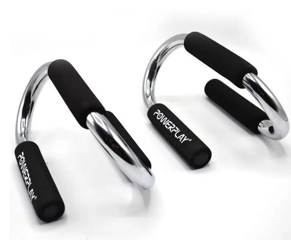 Упори для віджимань PowerPlay 4318 Push-Up Bars Stell металеві (S-подібні) (PP_4318) | Зображення 3