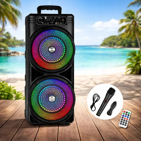 Колонка Bluetooth Wireless Speaker TTD-2807 / Портативная караоке-колонка с RGB-подсветкой | Зображення 1