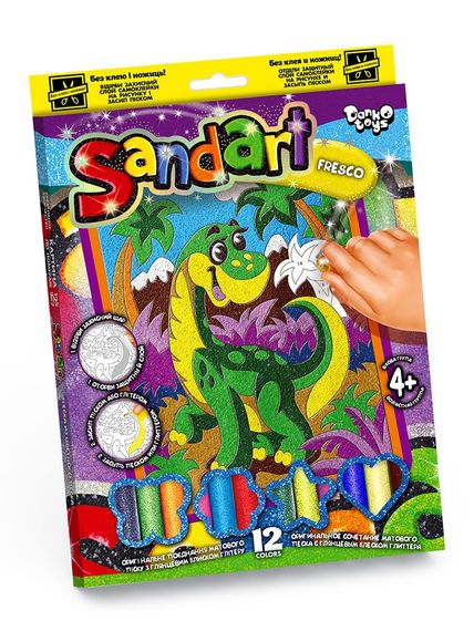 Набір творчості Фреска з піску Sand Art SA-02 Danko Toys Динозаврик Вид 10