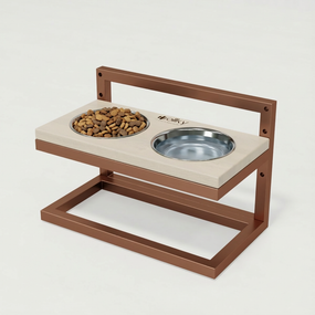 Миски на регулируемой подставке для маленьких собак Hollky Flex S (2 × 0.450 л) FS-422523-GLWH