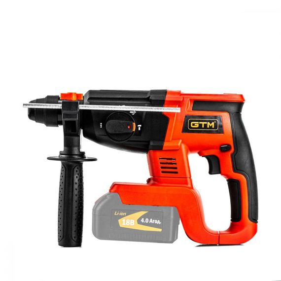 Перфоратор аккумуляторный GTM RHC18/22BL (2.2 Дж, SDS-PLUS, без аккумуляторов и зарядного устройства) | Зображення 1