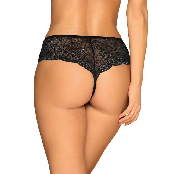 Трусики Obsessive-Pearlove figi czarne XS/S | Зображення 1