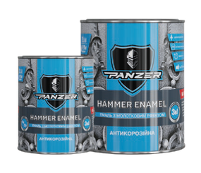 Емаль з молоткова HAMMER ENAMEL зелений 0,75л TM «PANZER»