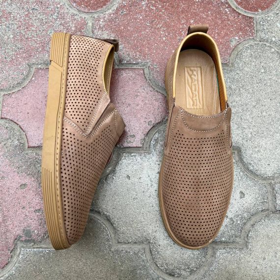 Світлі чоловічі мокасини з перфорацією 40 41 42 44 розмір