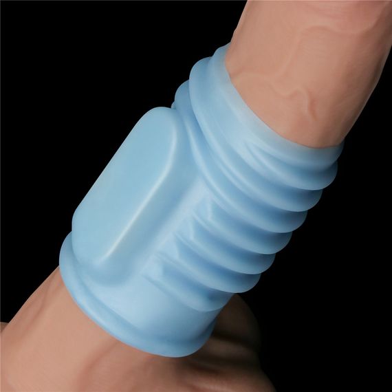 Насадка на член - Vibrating Spiral Knights Ring Blue | Зображення 2