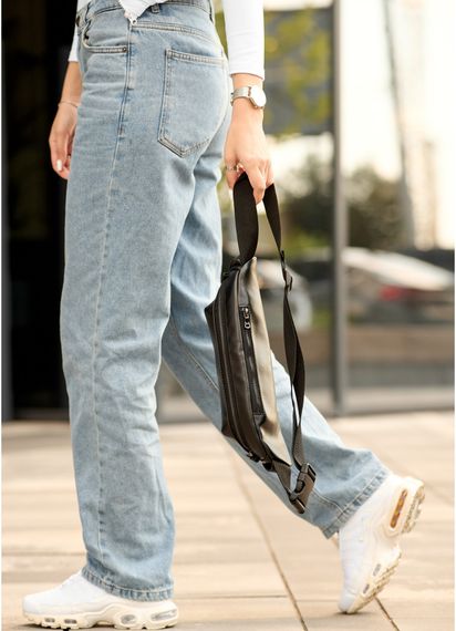 Жіноча сумка бананка Sambag Holster MSH чорна 36 × 14 × 4 см (87119101) | Зображення 7