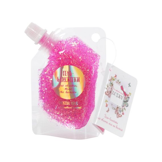 Детский гель-блестки для тела и волос T18945 розовый