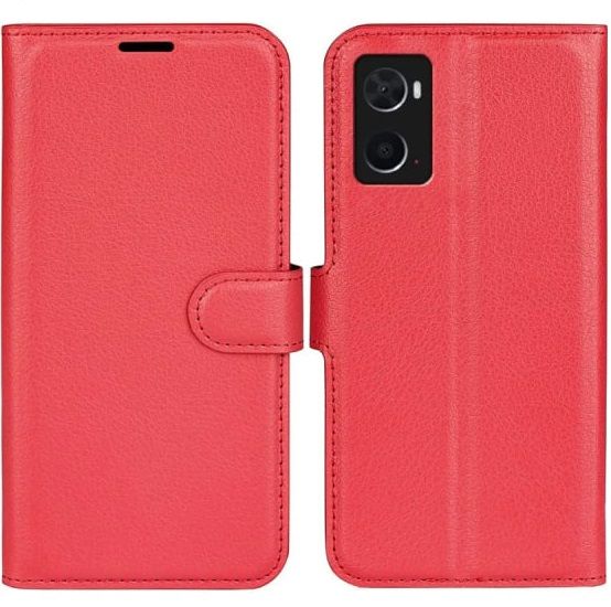 Чохол книжка з кишенями для карт на Oppo A76 / Realme 9i колір Червоний | Зображення 3