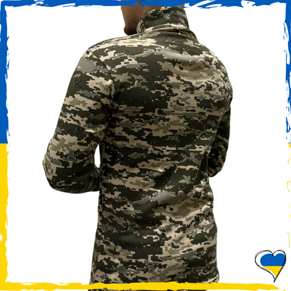 Реглан пиксель. Кофта тактическая на флисе. Кофта теплая военная XS-2XL | Зображення 3