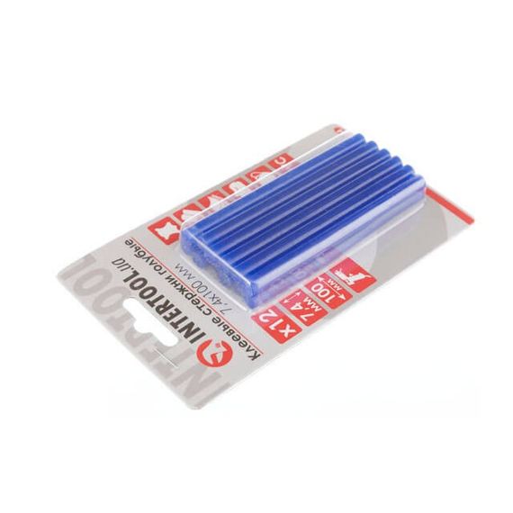 Комплект стрижнів клейових блакитних 7,4*100 мм, 12 од. INTERTOOL RT-1054 | Зображення 1